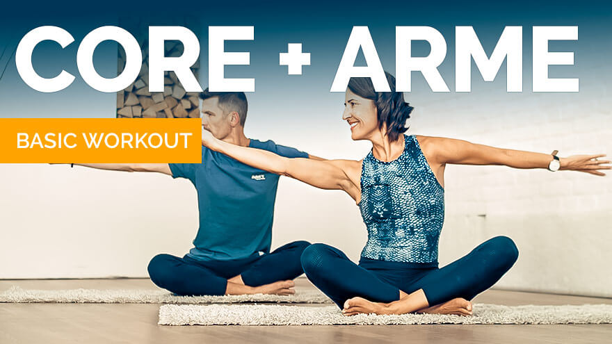 Maria und Wolfgang beim Pilates Workout Core + Arme - Basics 