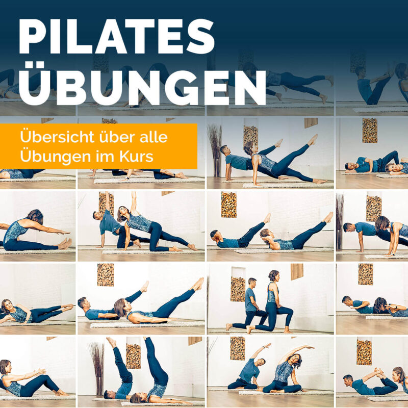 Teaser Bild für die Übersicht der Pilates Übungen