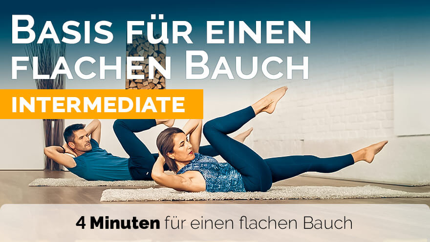 Pilates Kurzprogramm Basis für einen flachen Bauch - Intermediate