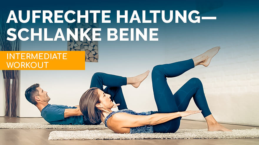 Pilates Workout aufrechte Haltung & schlanke Beine - Intermediate
