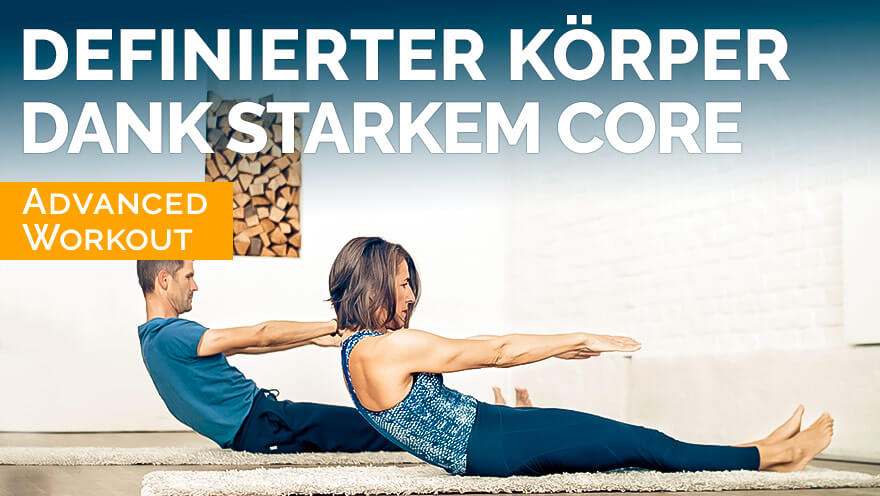Pilates Workout definierter Körper dank starkem Core - Advanced